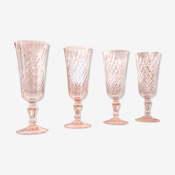 Lot of 6 Champagne flutes ROSALINE Arcoroc LUMINARC