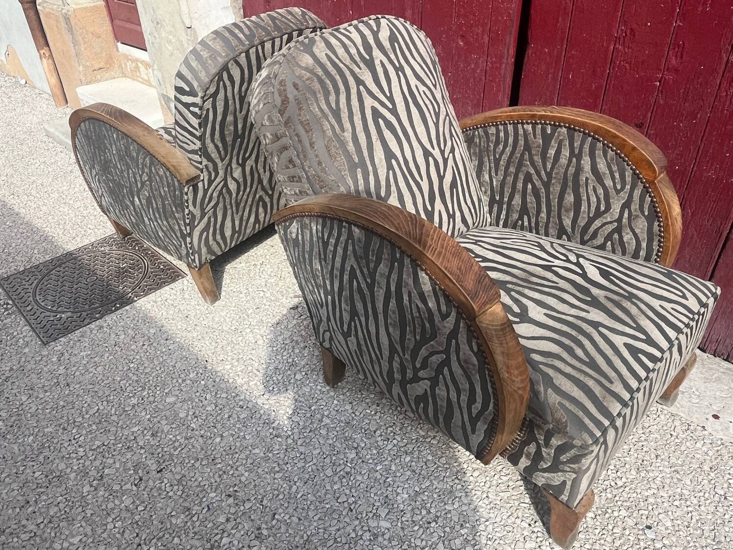 Pair of art deco armchairs