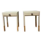 Paire de chevets celadon