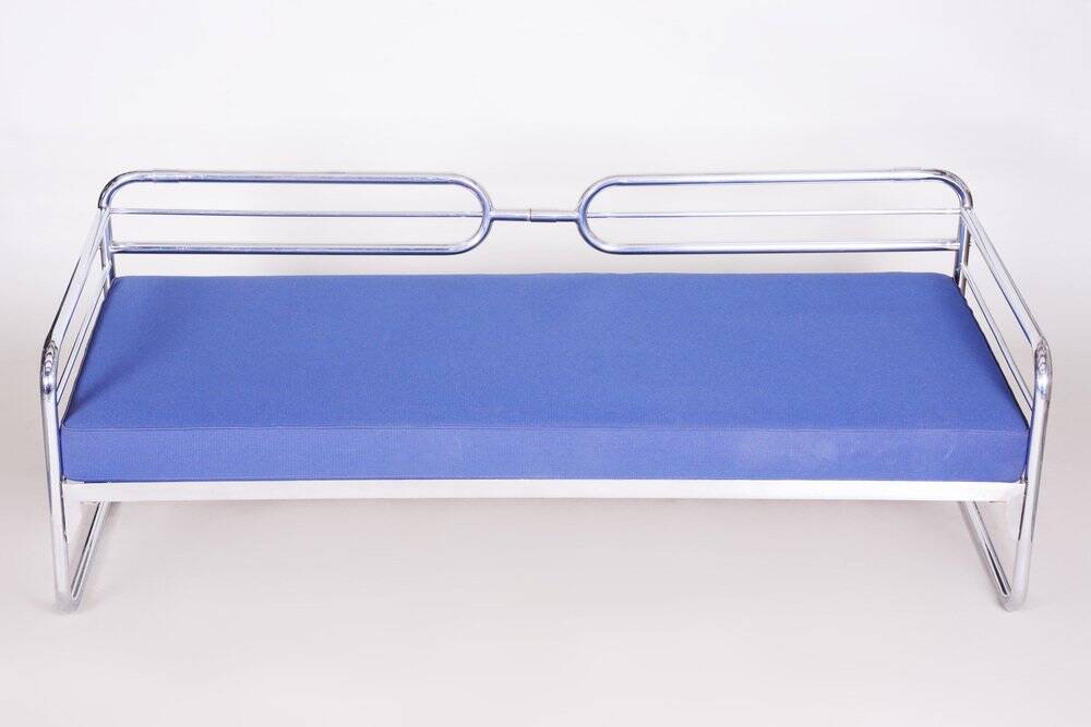 Bauhaus Blue Sofa attributed to Hynek Gottwald, Czech, 1930s