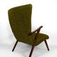Wingback armchair, Modernist design 1960s – Rare original piece