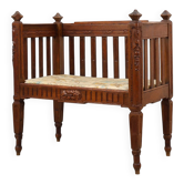 Banc en chêne Arts & Crafts, Belgique vers 1915