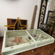 Display case with double glass