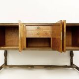 Swedish Birch Art Deco Intarsia Buffet, Carl Malmsten, Haga model 1930s