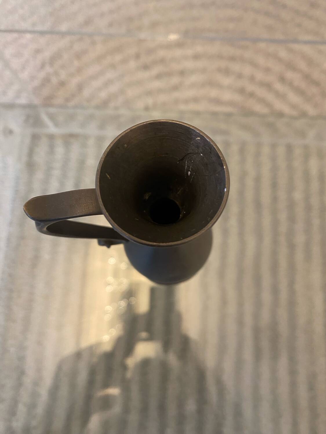 Small pewter soliflore vase