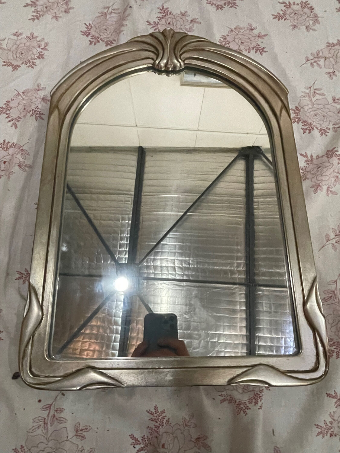 Vintage mirror by Deknudt in Art Nouveau style, 1970s.