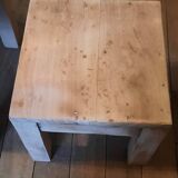 Brutalist wooden bedside tables