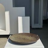 Indonesian green ceramic dish D:26.5