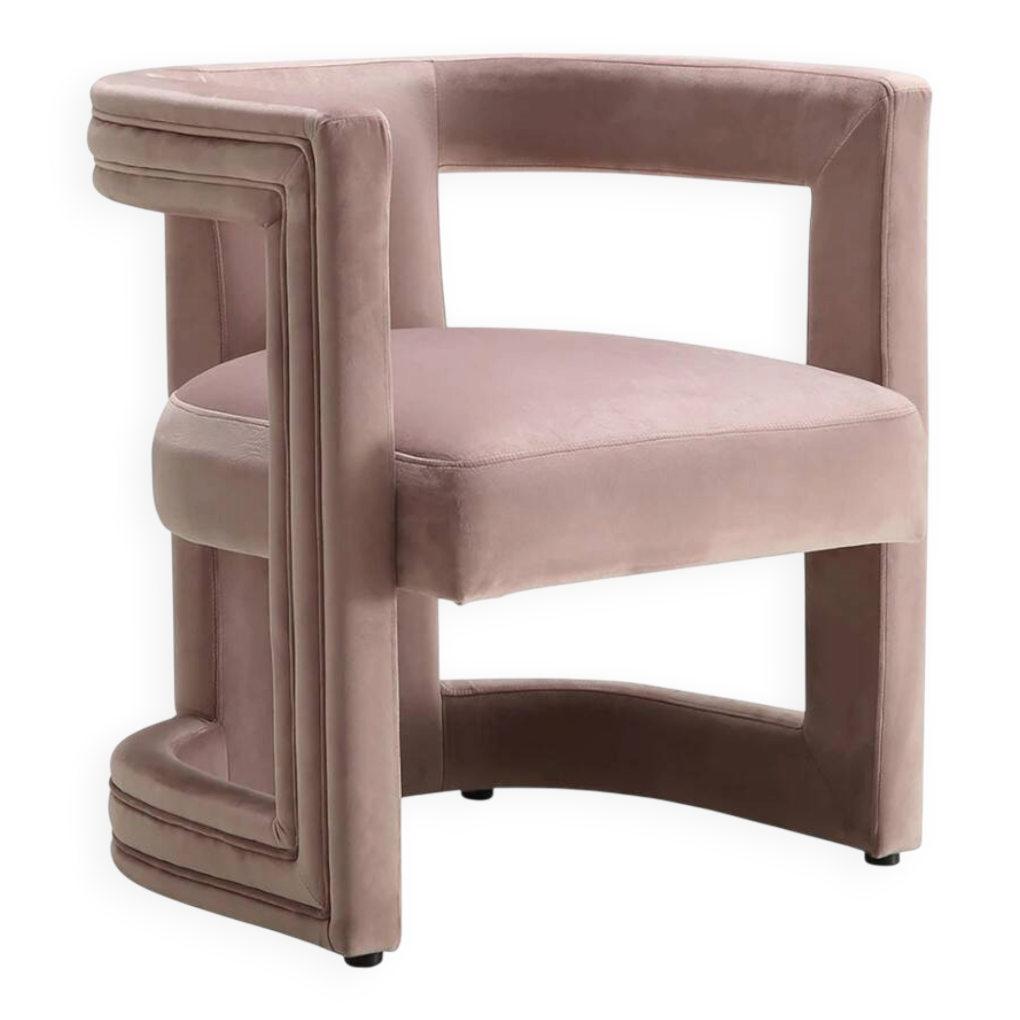 Fauteuil rose poudré