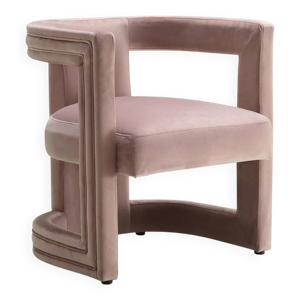 Fauteuil rose poudré