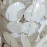Ceiling light mother-of-pearl grapevines