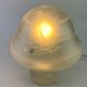 White clear glass peill and putzler mushroom table lamp