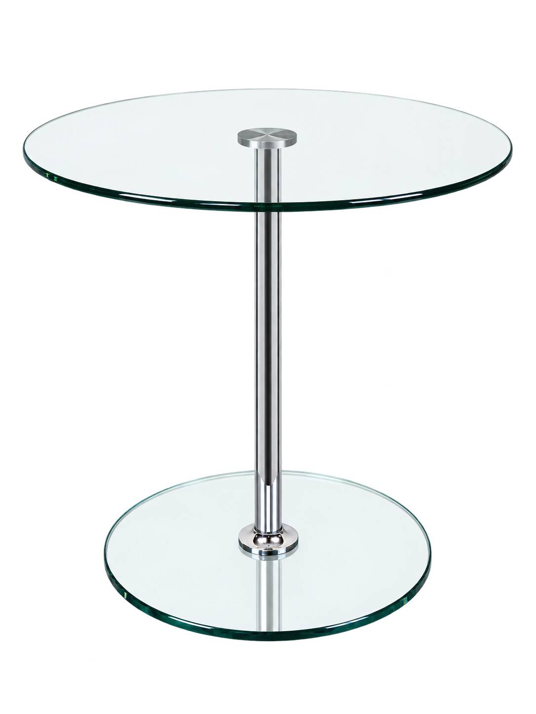 1970s 1980s Coffee Table Side Table in Chrome and Glass Space Age Design