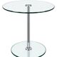 1970s 1980s Coffee Table Side Table in Chrome and Glass Space Age Design