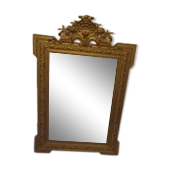 Miroir en bois sculpté fin XIXe