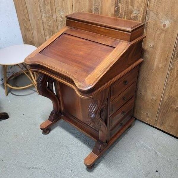 Bureau, secrétaire, pupitre de rangement ancien en bois