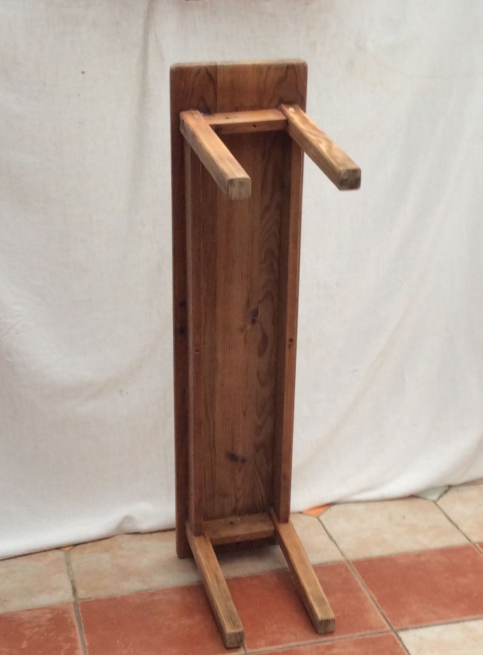 Light wood farmhouse bench around the years 1960-1970 dimension: height -44.5cm- width -103cm-