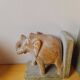 Serre livres éléphant en pierre naturelle