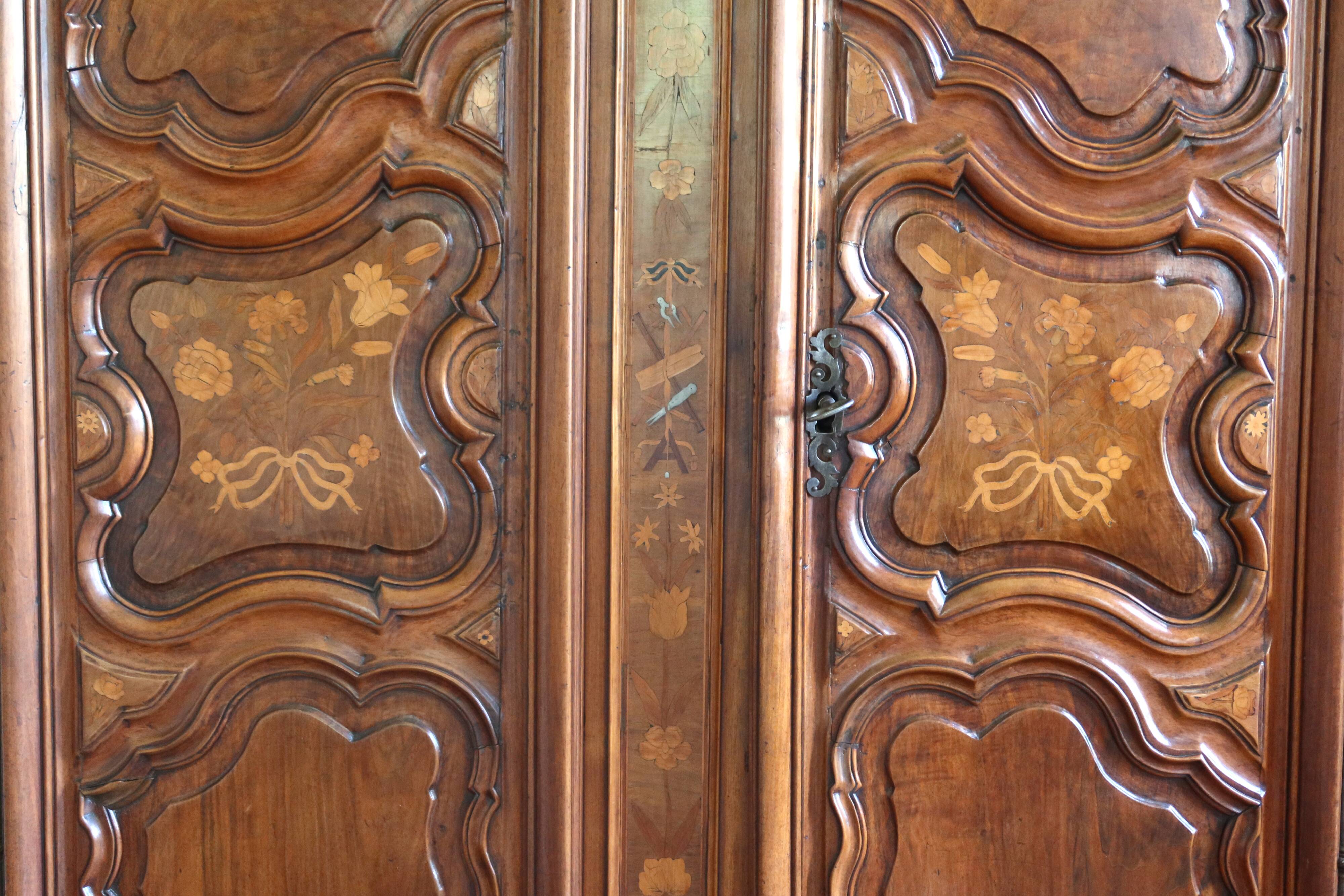 18th century curved Louis XV wardrobe