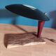 Loft bedside desk lamp wood metal saucer