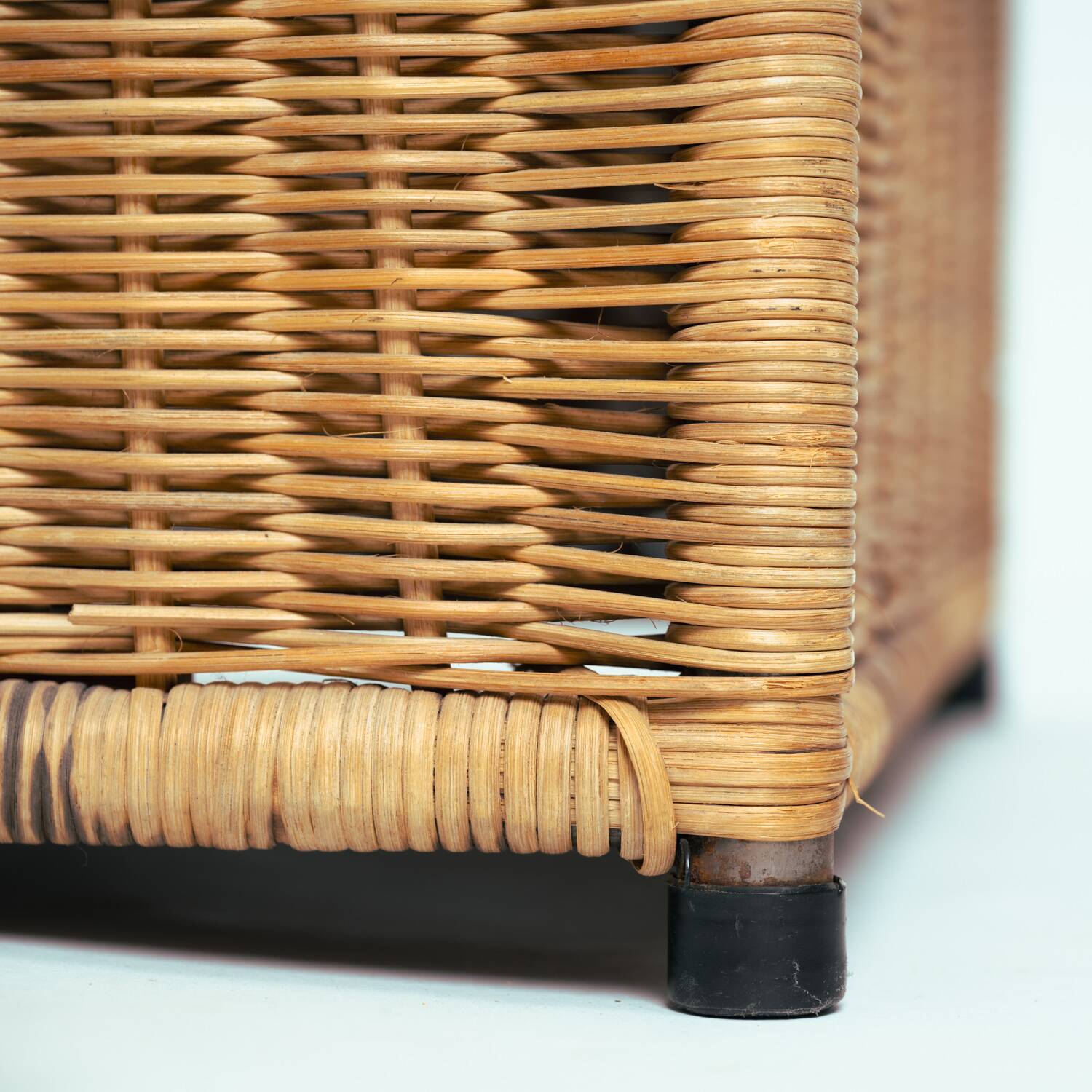 Canapé rock Gerard van den Berg en cuir de rotin, années 1970