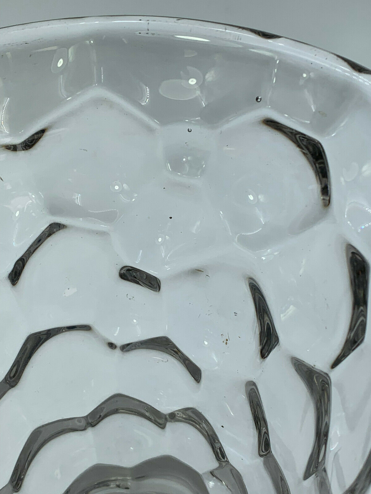 Glass vase or transparent crystal honeycomb art deco