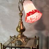 bronze and brass art nouveau lamp