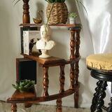 Vintage Beech Library Staircase Shelf