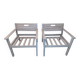 Set of 2 garden armchairs