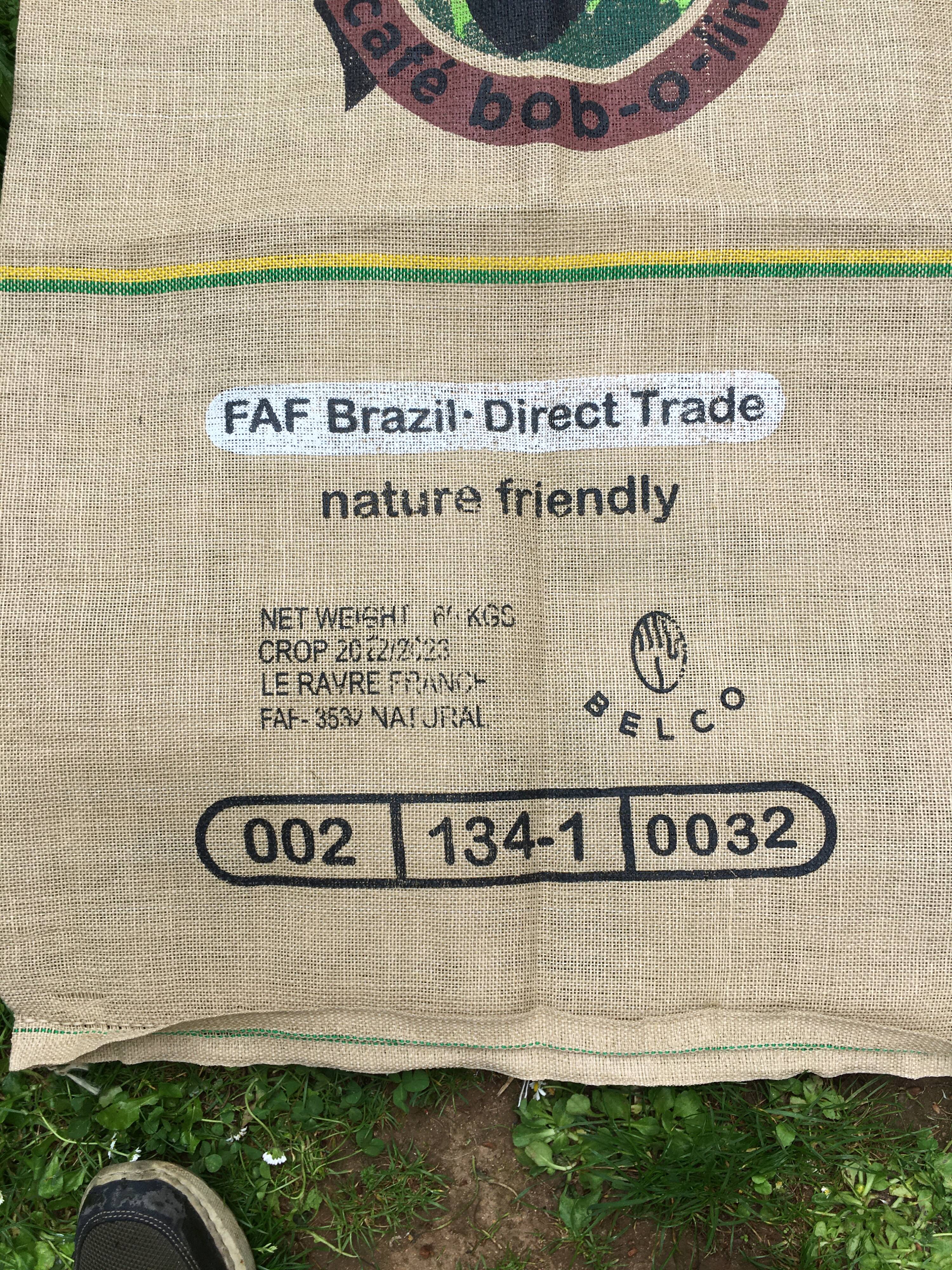 Colombian coffee burla burlap bag Bob O Link home decor cushion makeover