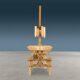 Chaise sculpturale post-moderne en bois, design Anacleto Spazzapan