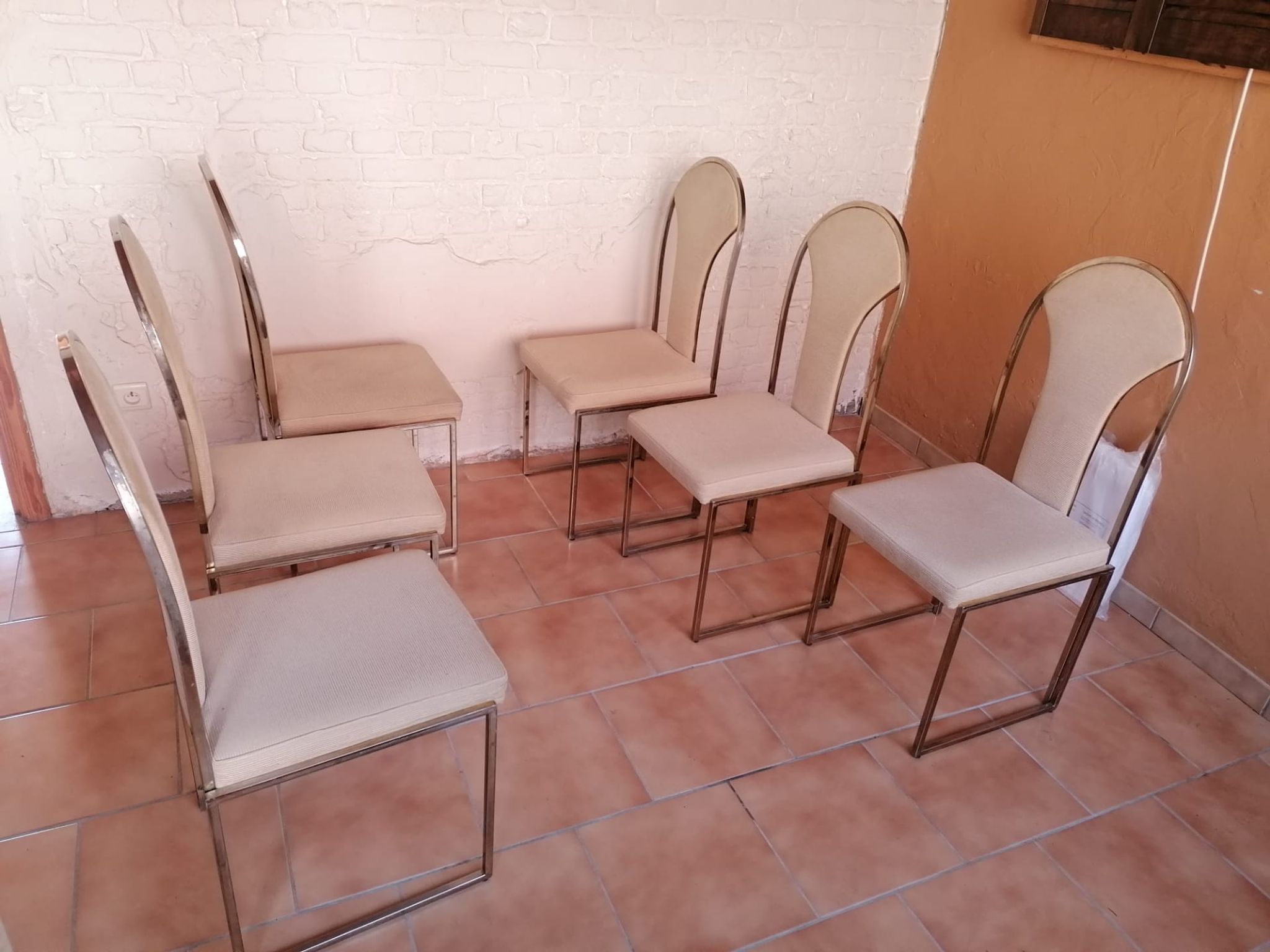 Belgo chrome vintage laitone lounge chairs, 1970s