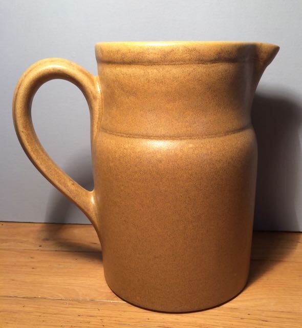 Clear stoneware pitcher