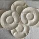 Set of 6 artichoke plates in white faience from Gien.