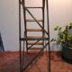 Old wooden stepladder six steps