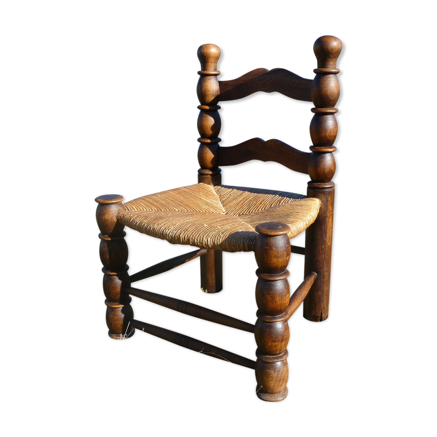 Mulched braided low chair