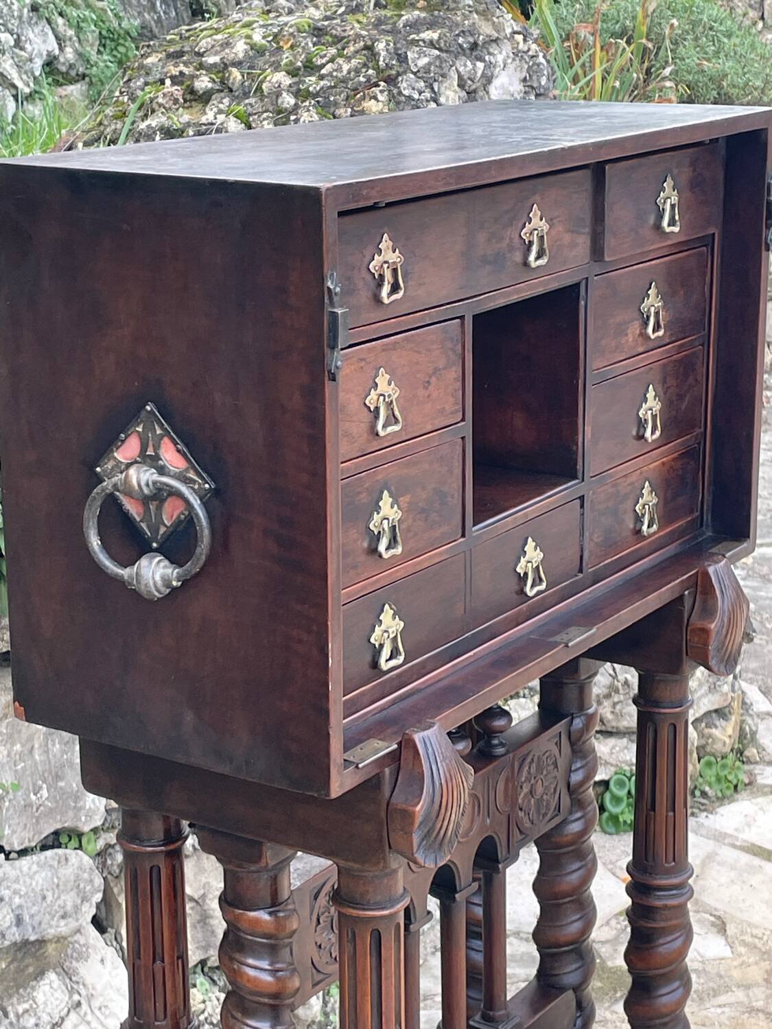 Spanish Vargueno Walnut Cabinet