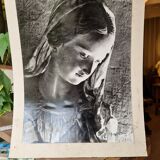 Vintage black and white photo michel marc