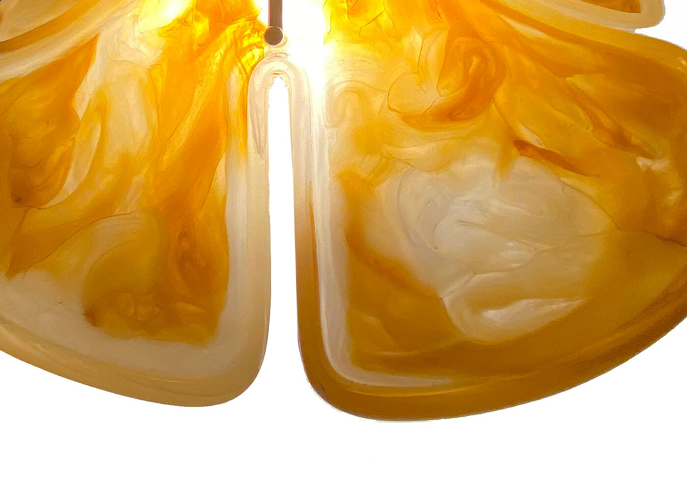 Adjustable vintage design XXL pendant lamp, brass plexiglass, 70s