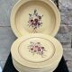 Set 12 assiettes plates « œillets » et plat Badonviller