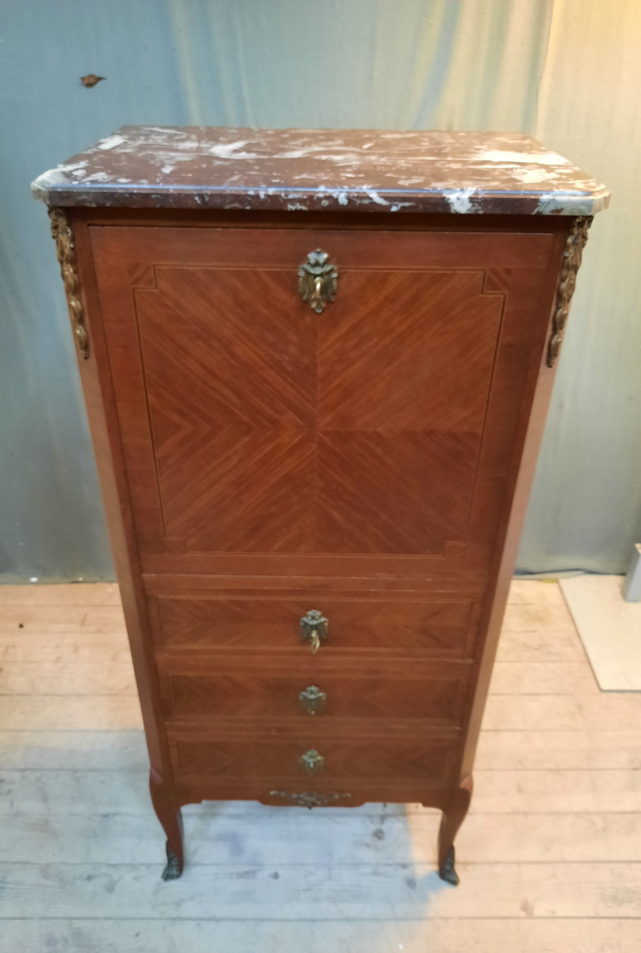 Secretaire de dame en bois de plaquage