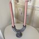 Candelabra candlestick candlestick 2 candles in fat lava style ceramic