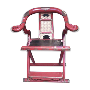 Fauteuil Japonnais laquage rouge
