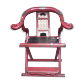 Chair Japanese red lacquer finish of the nineteenth