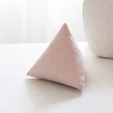 Coussin berlingot rose poudré