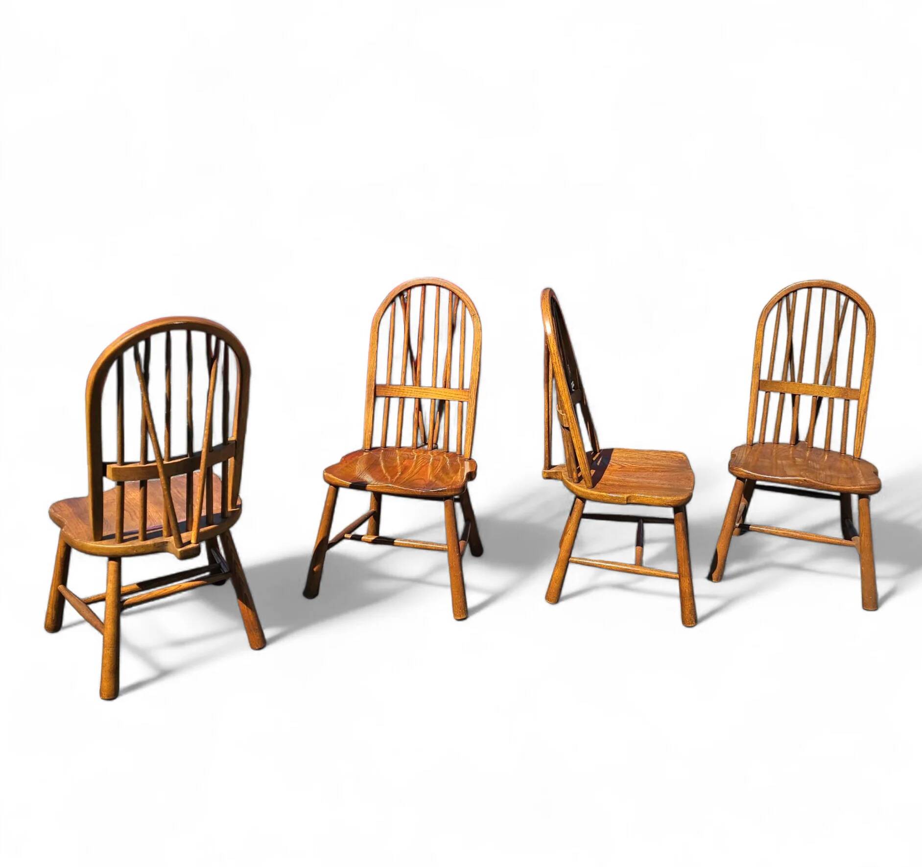 4 x Welsh stick back chairs