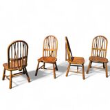 4 x Welsh stick back chairs
