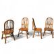 4 x Welsh stick back chairs