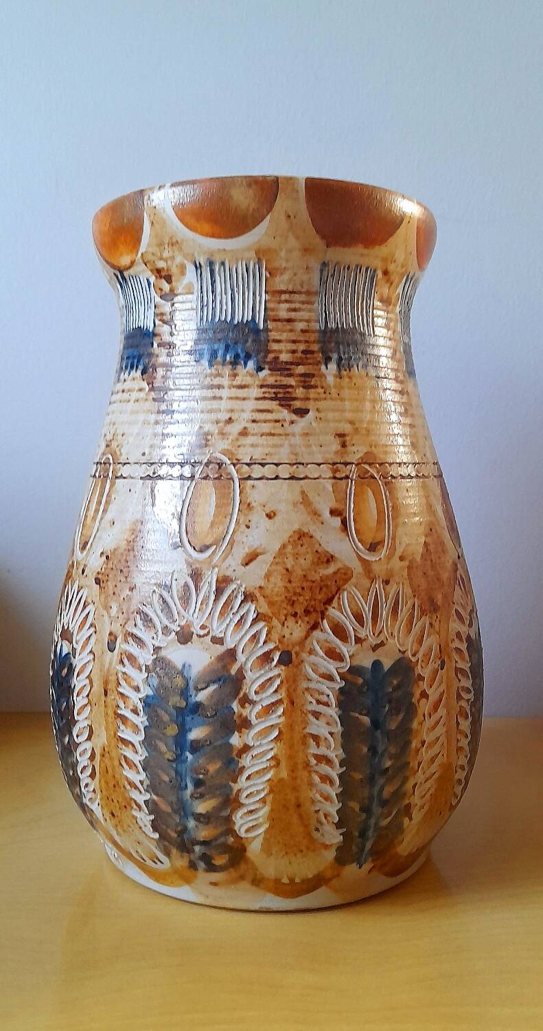 Vase en grès sel J.C Courjault Keraluc 60s