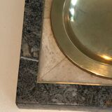 Neoclassical style pocket empty in faux-marble and brass. french work. around 1970